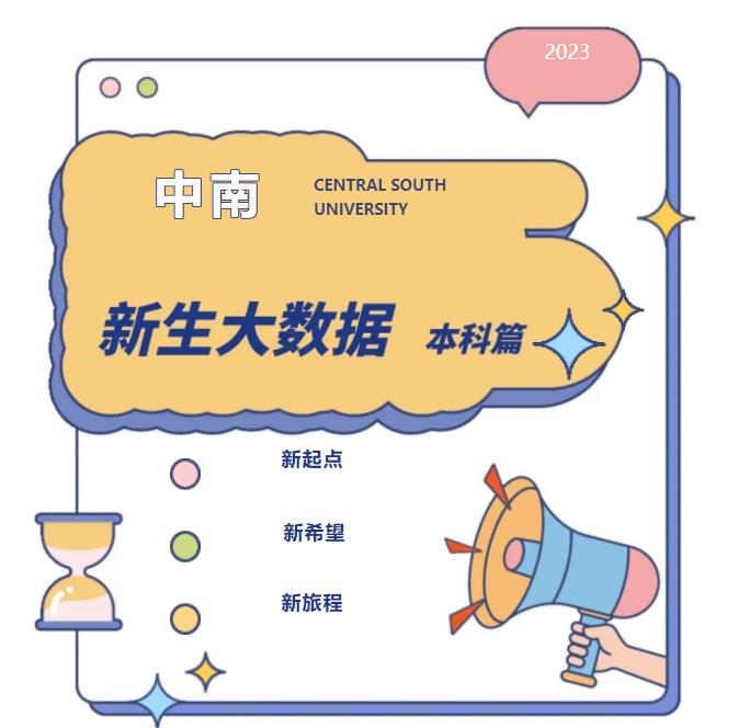 中南大学2023级本科新生大数据来啦！共迎来了8997名本科新生！