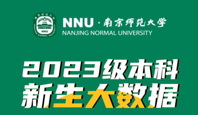 南京师范大学2023级本科新生大数据来了！男女生比例1：1.57！
