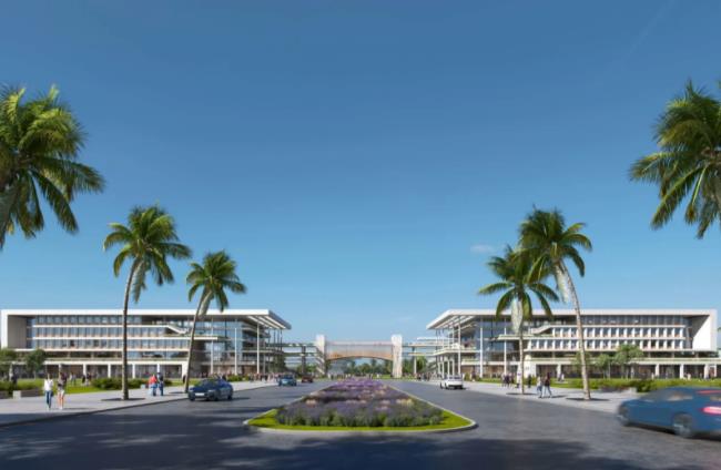 我国境内首个境外高校独立办学项目一期主体结构封顶