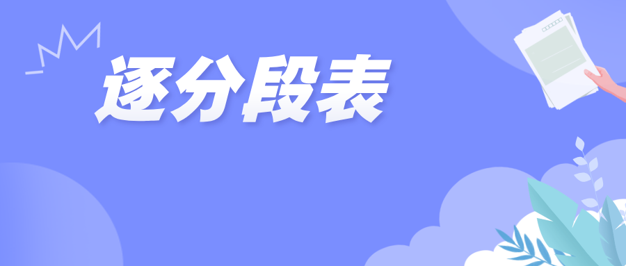2021-2026年江苏高考逐分段统计表汇总