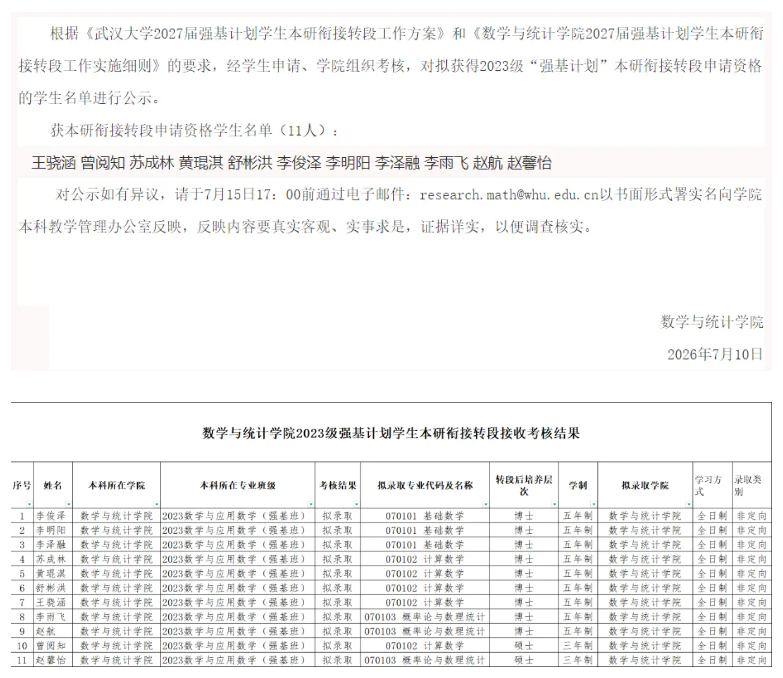 武汉大学2023级强基计划转段录取名单公示.png